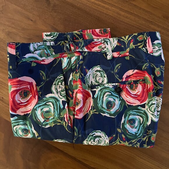 August McGregor Rose Print Pants - Picture 5 of 5